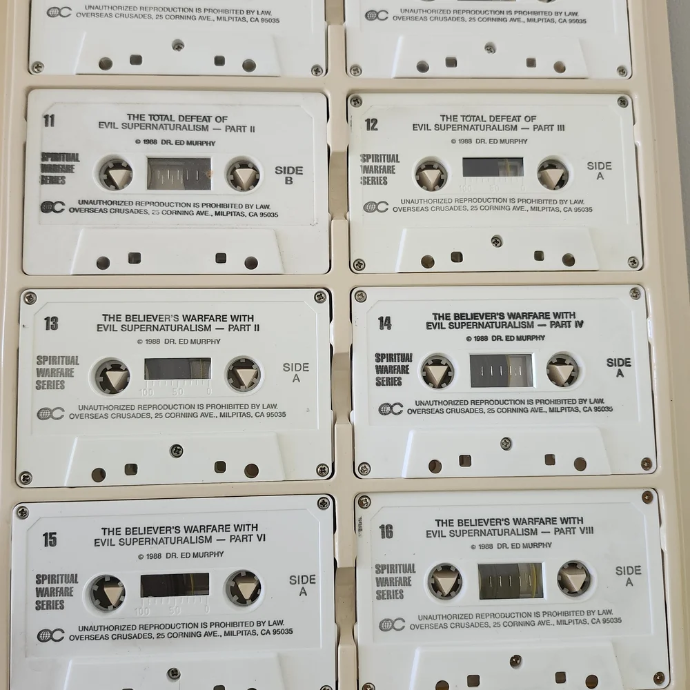 Vintage Rare Dr. Ed Murphy Spiritual Warfare Cassette Tape Set Set Of 16.